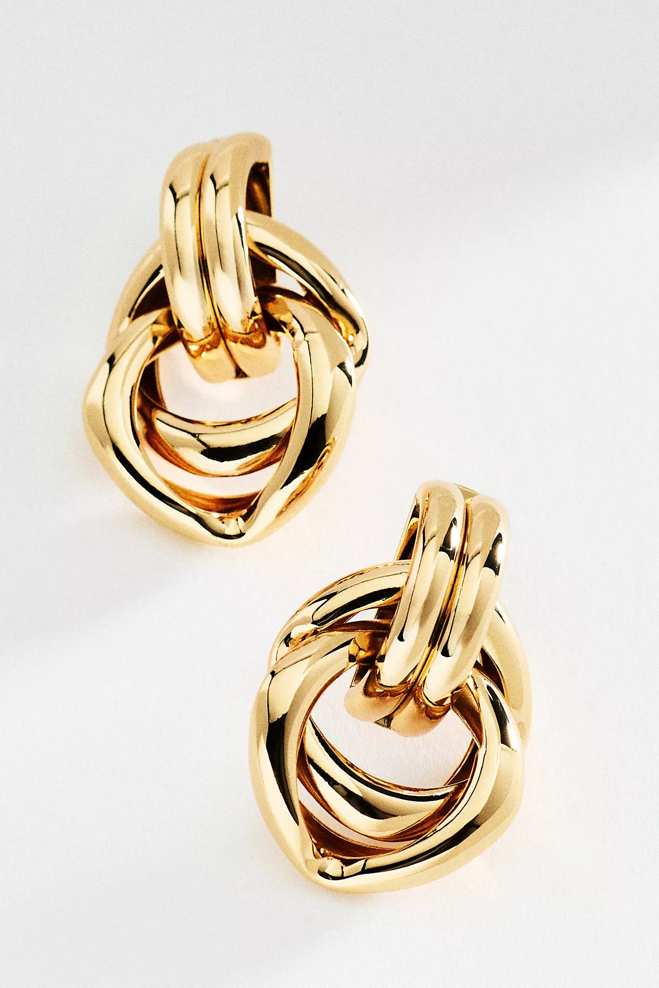 Gold Mia Drop Stud Earrings