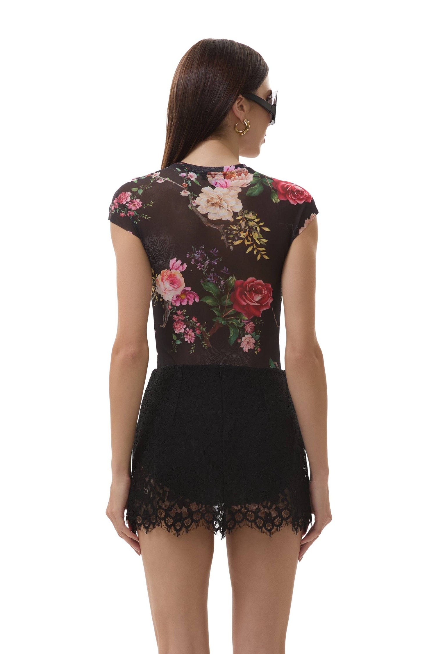 Nina Top - Noir Summer Rose