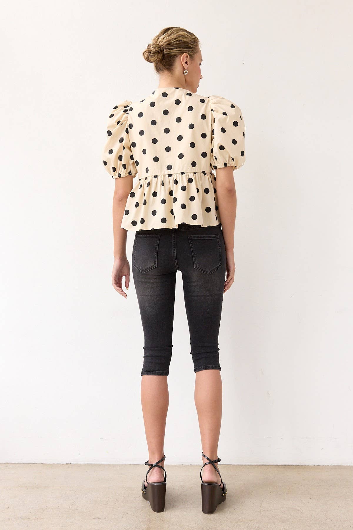 Voluminous Polka Dot Blouse - RT1129