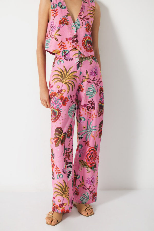 Travolta Tropical Print Trousers