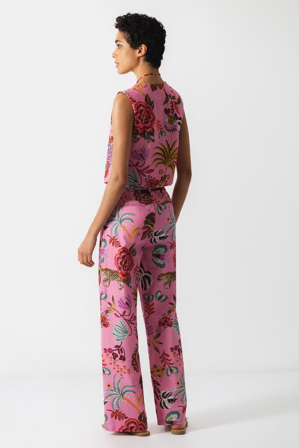 Travolta Tropical Print Trousers