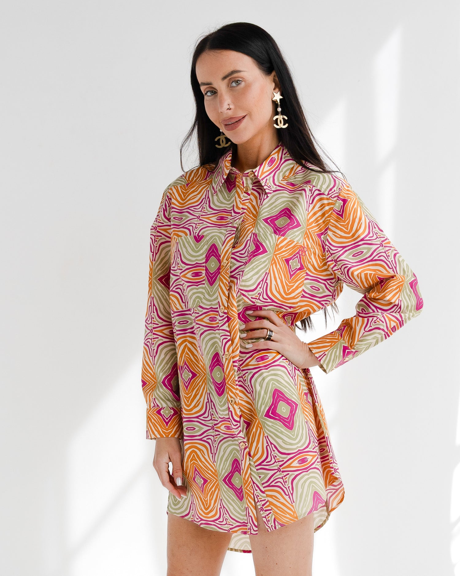 Preslie Poplin Shirt Dress Mesmerized