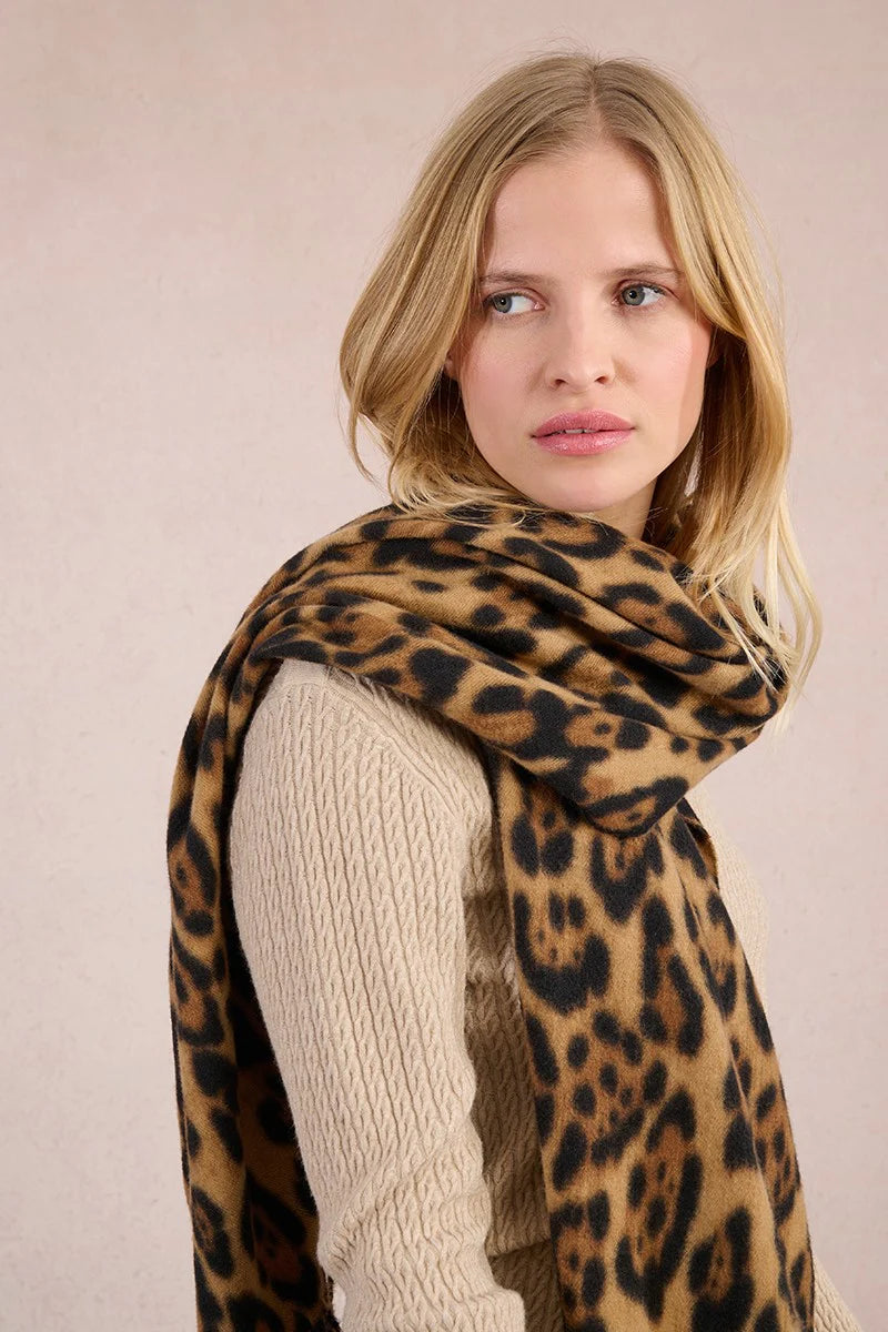 Knitted Leopard Scarf