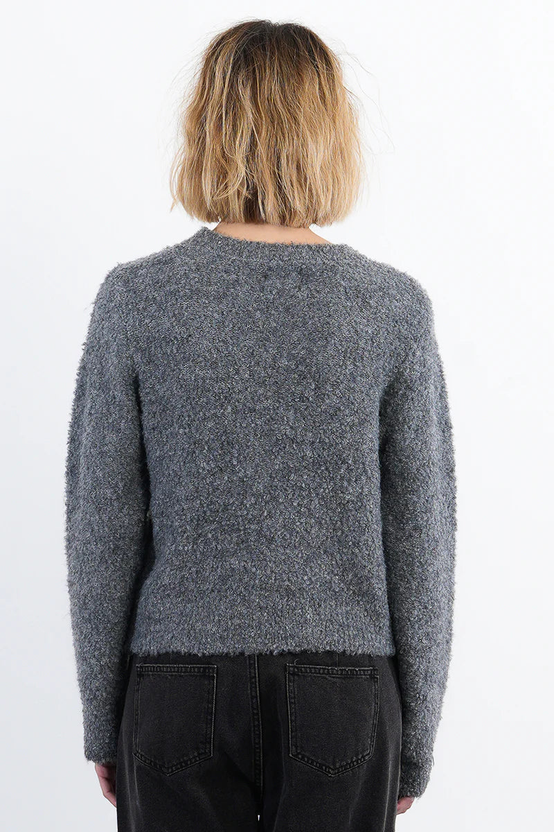 Knit Heart Puff Sweater