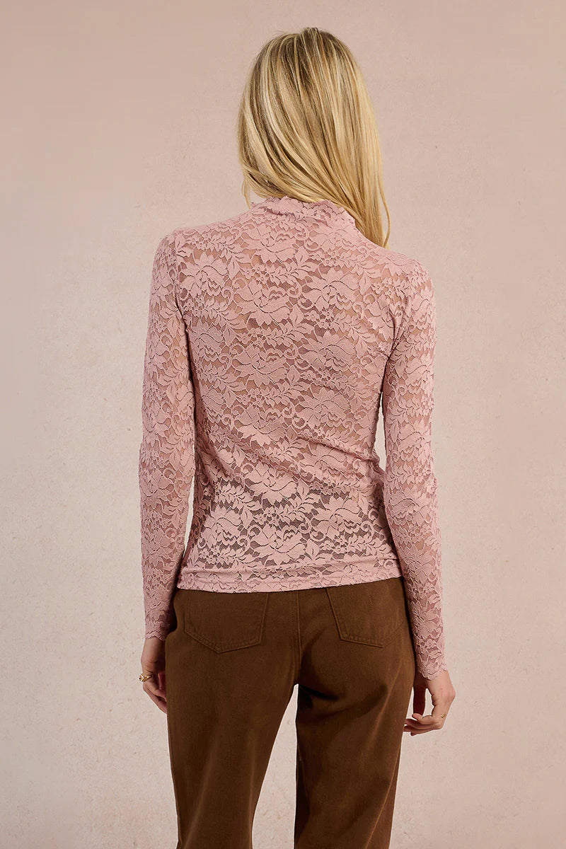 Lace Knit LS Top