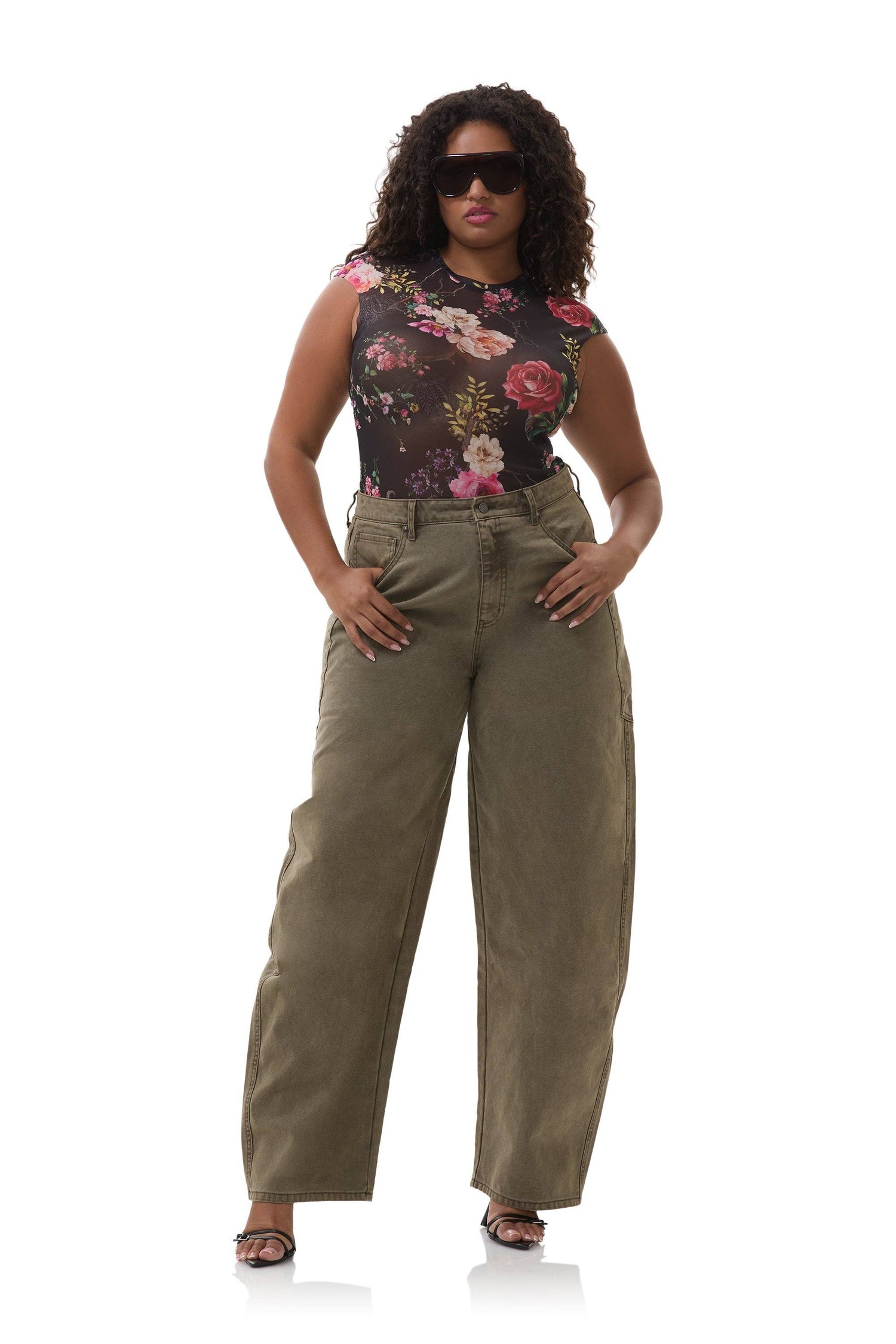 Nina Top - Noir Summer Rose
