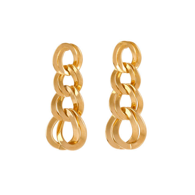 Vintage Double Chain Link Earrings