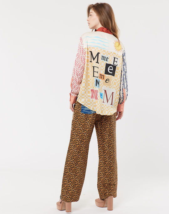 Isabel Mixed Print Oriental Shirt