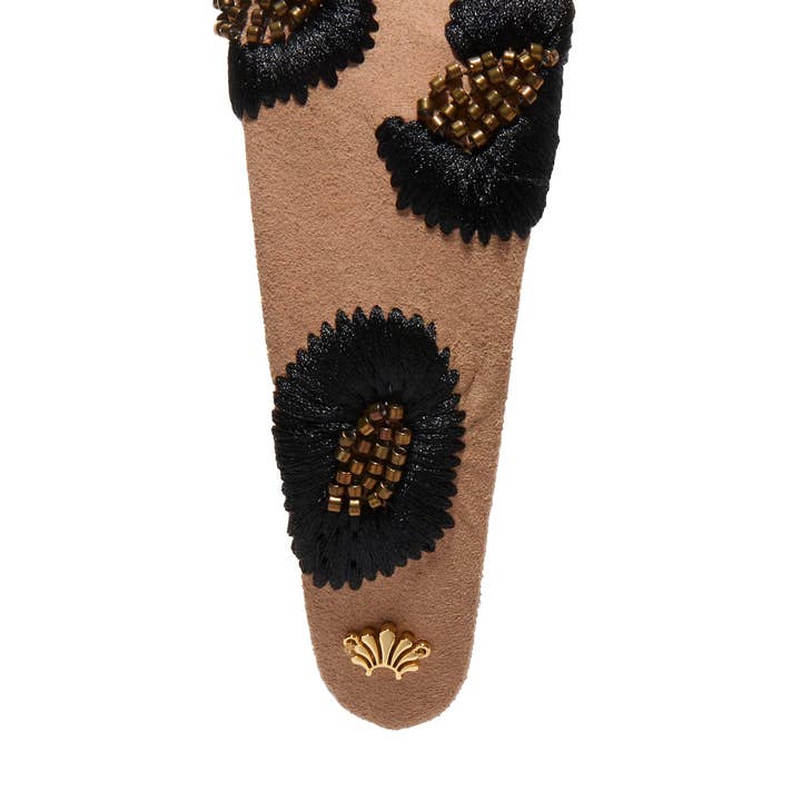 Espresso Brigitte Leopard Embroidered Headband