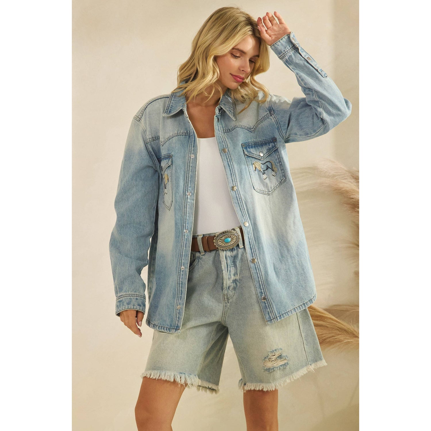 De De Jacket with Horse Embroidery