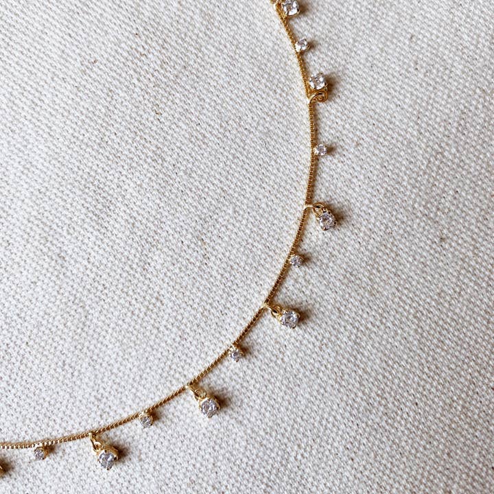 18k Gold Filled Sparkling Necklace