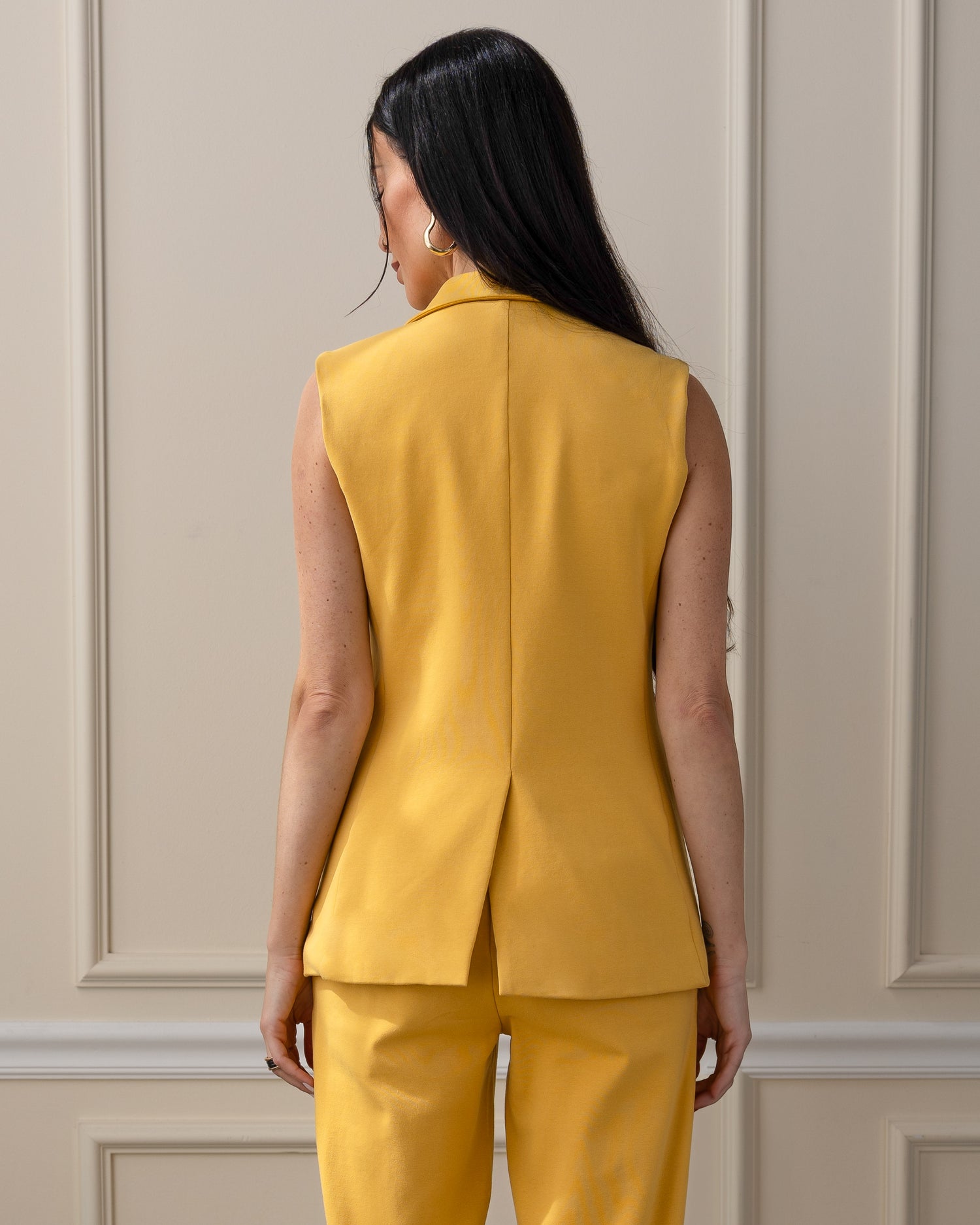 Vanessa Interlock Vest Canary