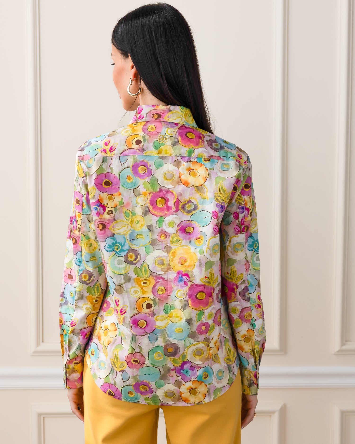 Secretariat Poplin Shirt - Flower Garden