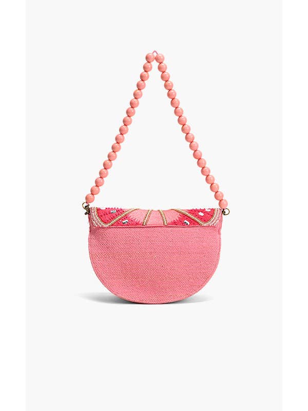 Pink Lemon Embellished Shoulder Bag
