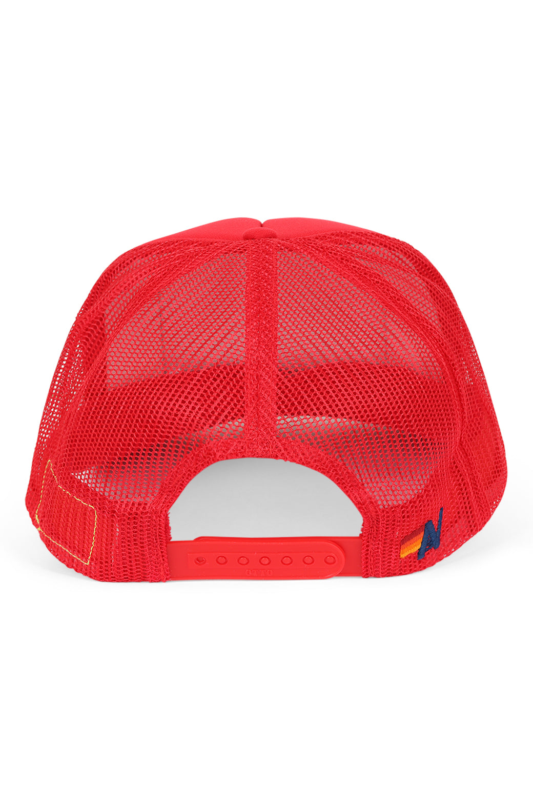 LOGO aviator nation RAINBOW VINTAGE TRUCKER HAT - RED