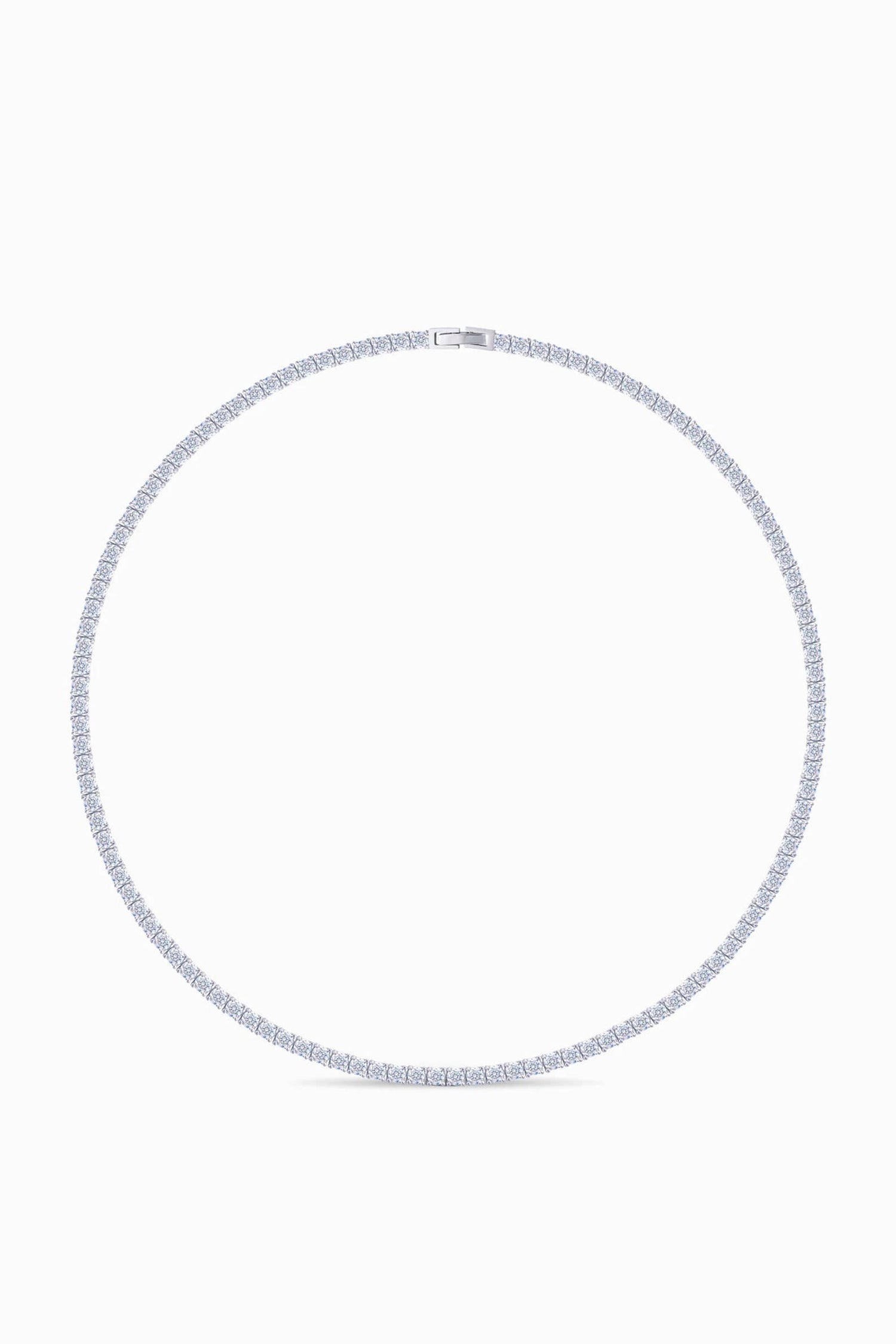 Tennis Necklace. Premium PV plated stainless CZ.