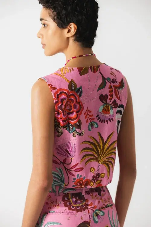 Tropical Pattern Vest