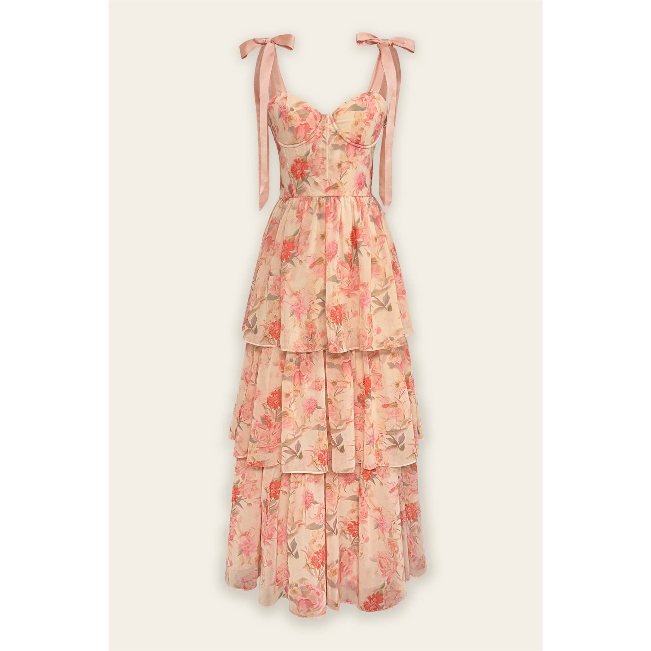 Sienna Corset Layered Maxi Dress