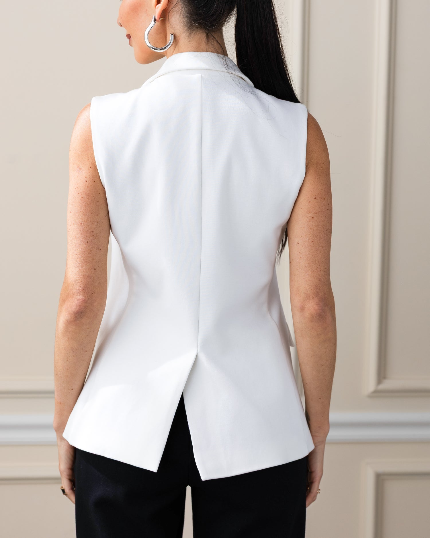 Vanessa Interlock Vest White