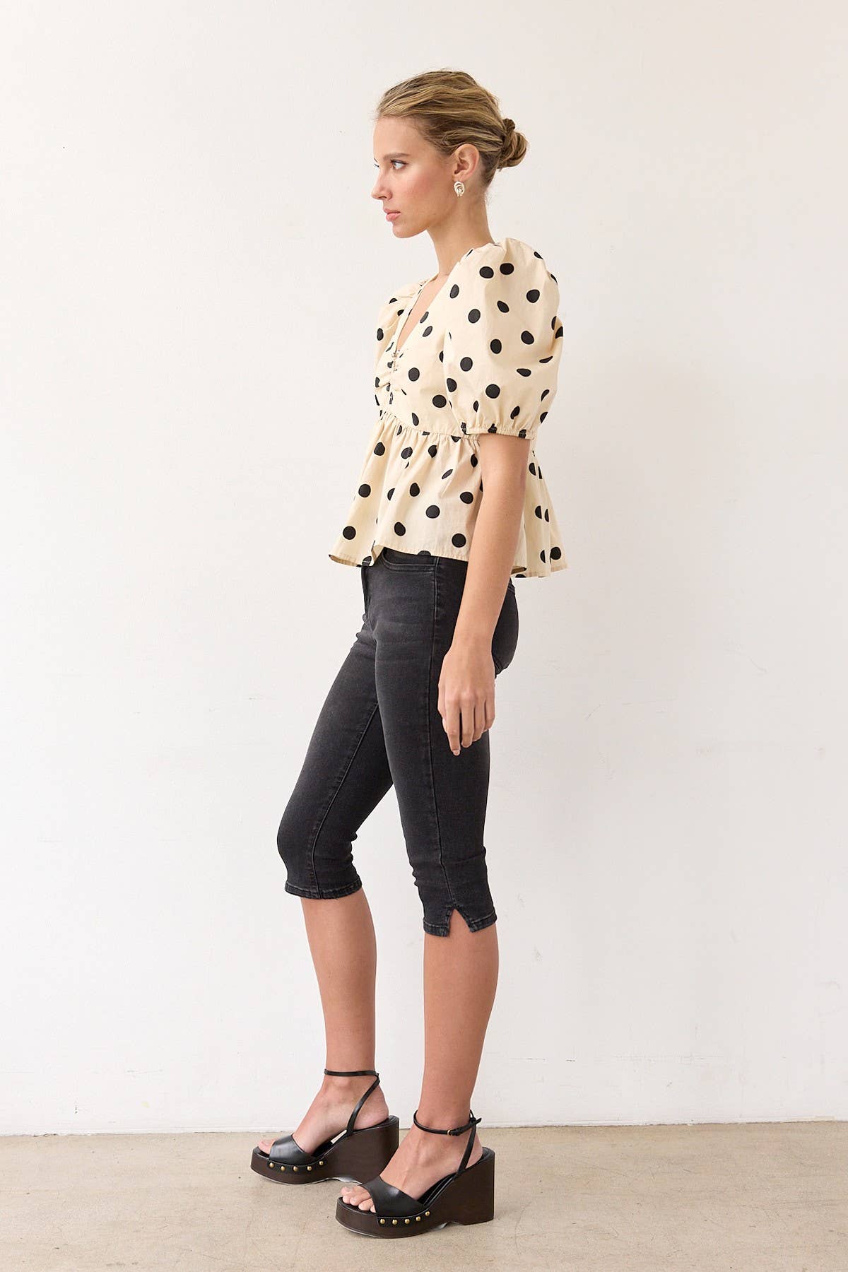 Voluminous Polka Dot Blouse - RT1129