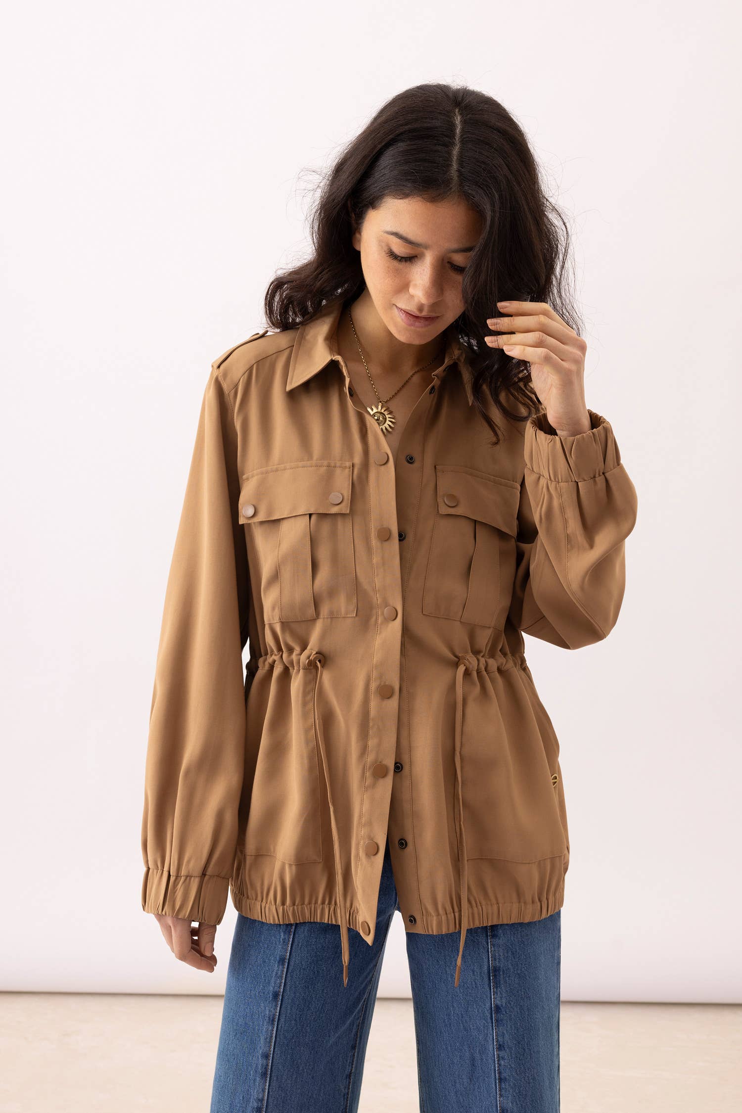 Coat Jacket With Adjustable Waist