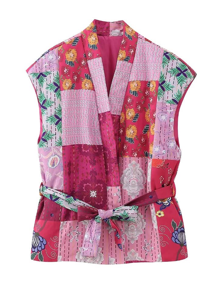 Nellie Floral Patchwork Vest