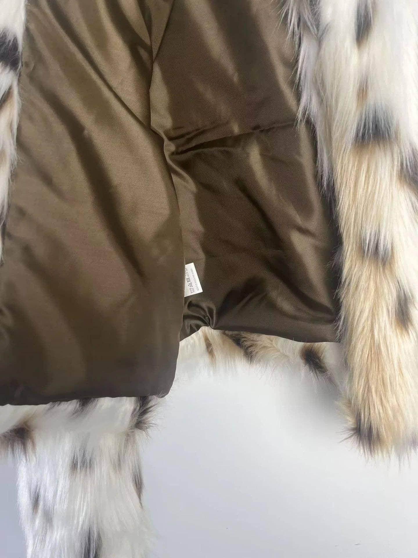 Soft Animal Print Faux Fur Thick Coat
