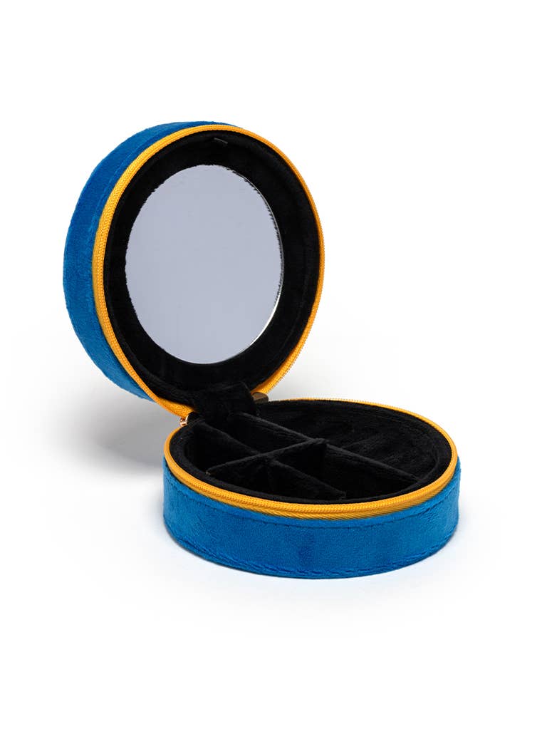 Velvet Jewelry Zip Case / Organizer - Caviar Tin