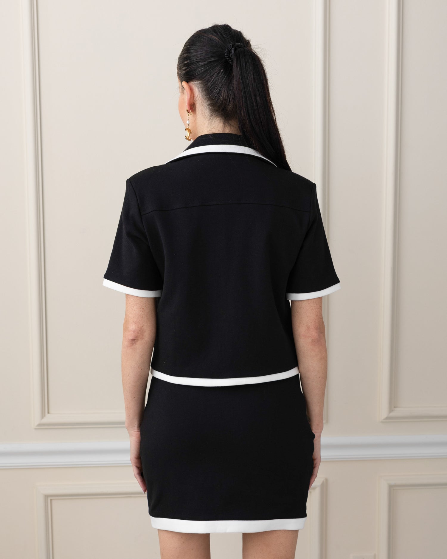 Coco Interlock Jacket Black