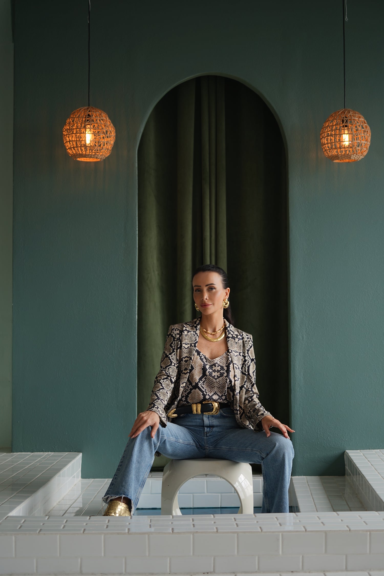 Kravitz Interlock Blazer Python