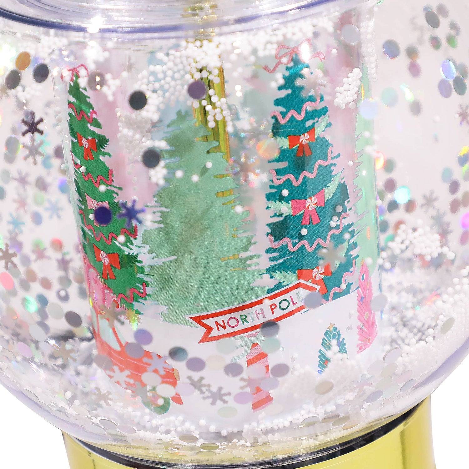 Let It Snow Globe Sipper Novelty Cup