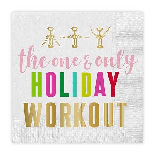 Beverage Napkins - Holiday Workout