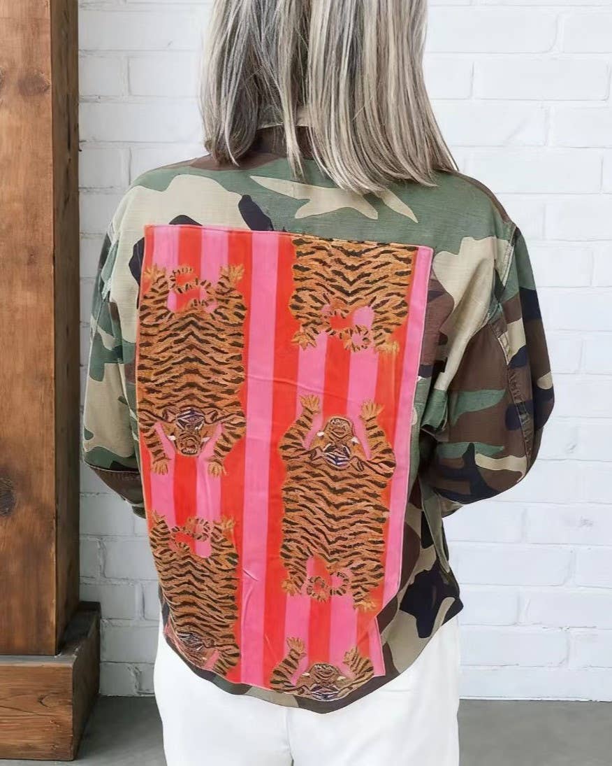 Lisa Tiger Camouflage Crop Jacket