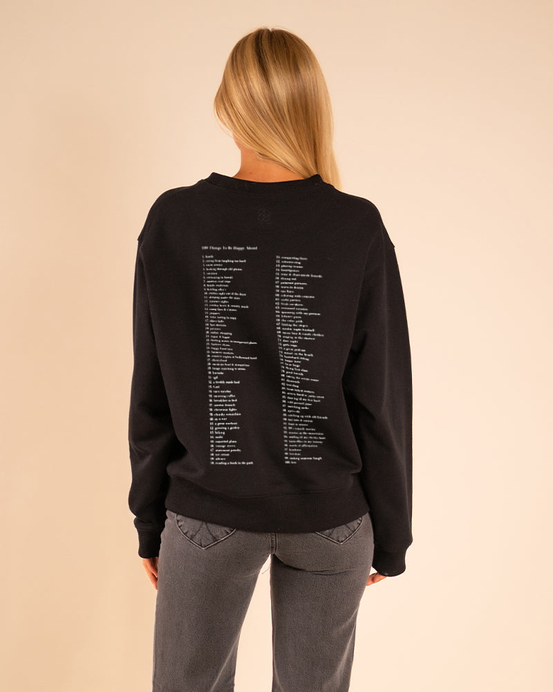 CLASSIC CREWNECK 100 THINGS HAPPY