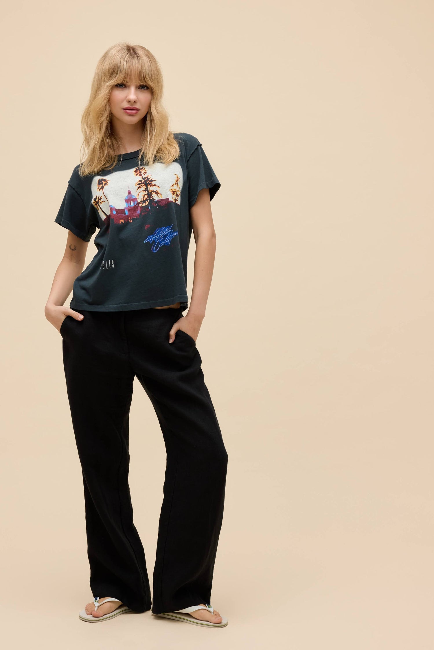 Eagles Hotel California Reverse GF Tee