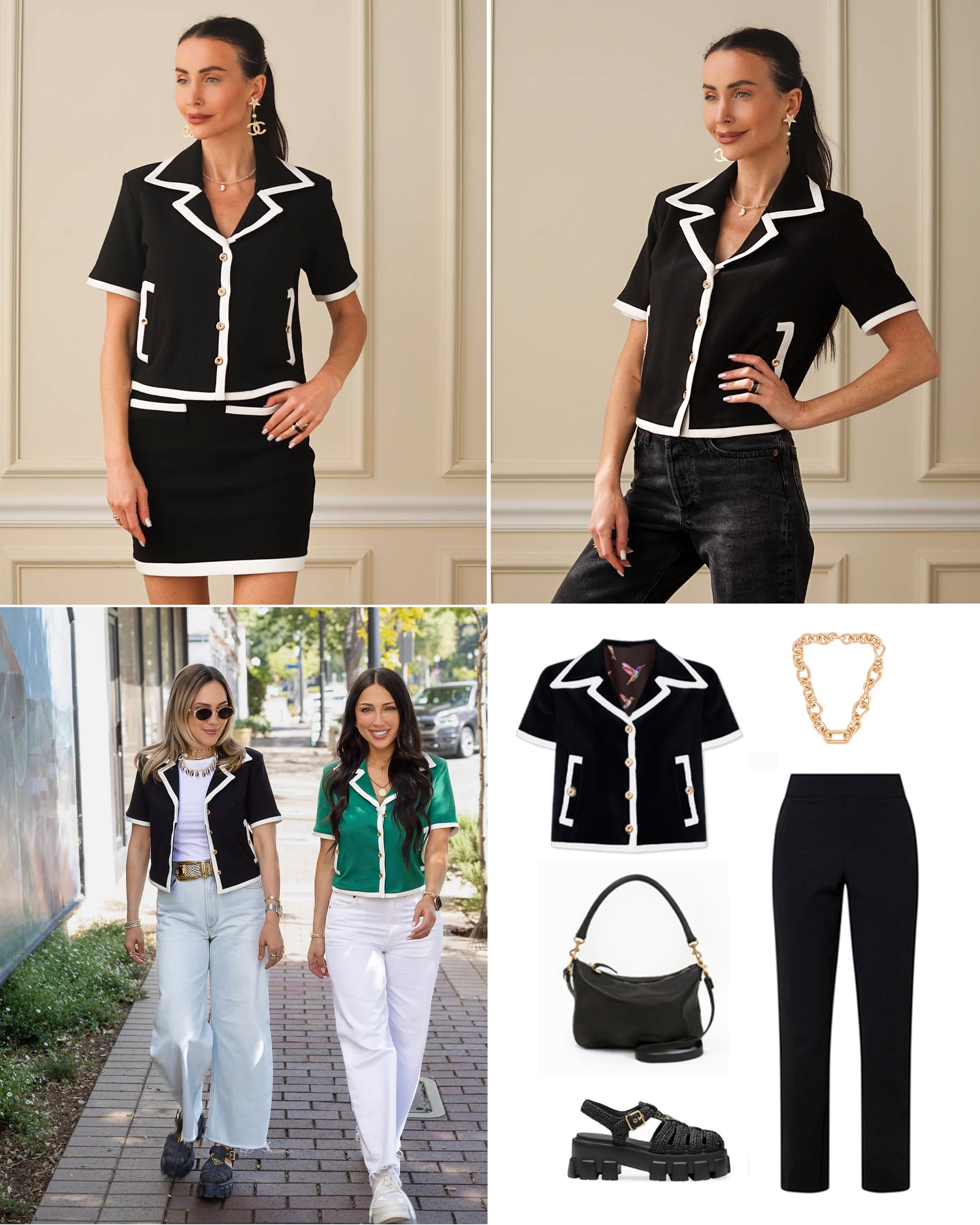 Coco Interlock Jacket Black