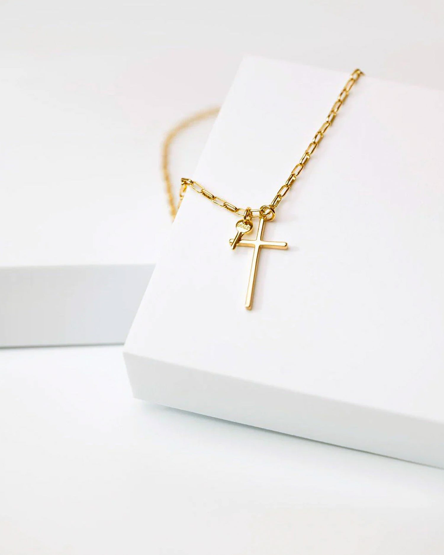 Cross and Mini Key Necklace