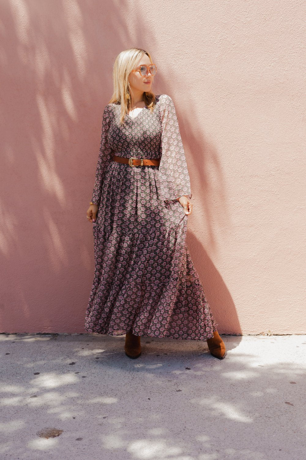 Kira LONG SMOCKED DRESS