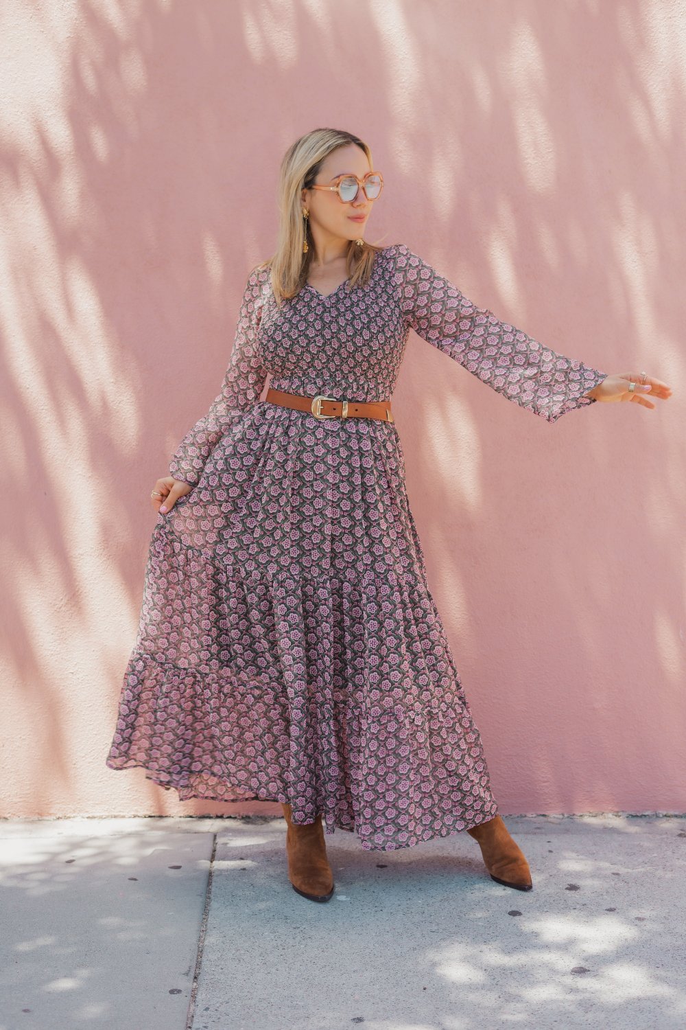 Kira LONG SMOCKED DRESS