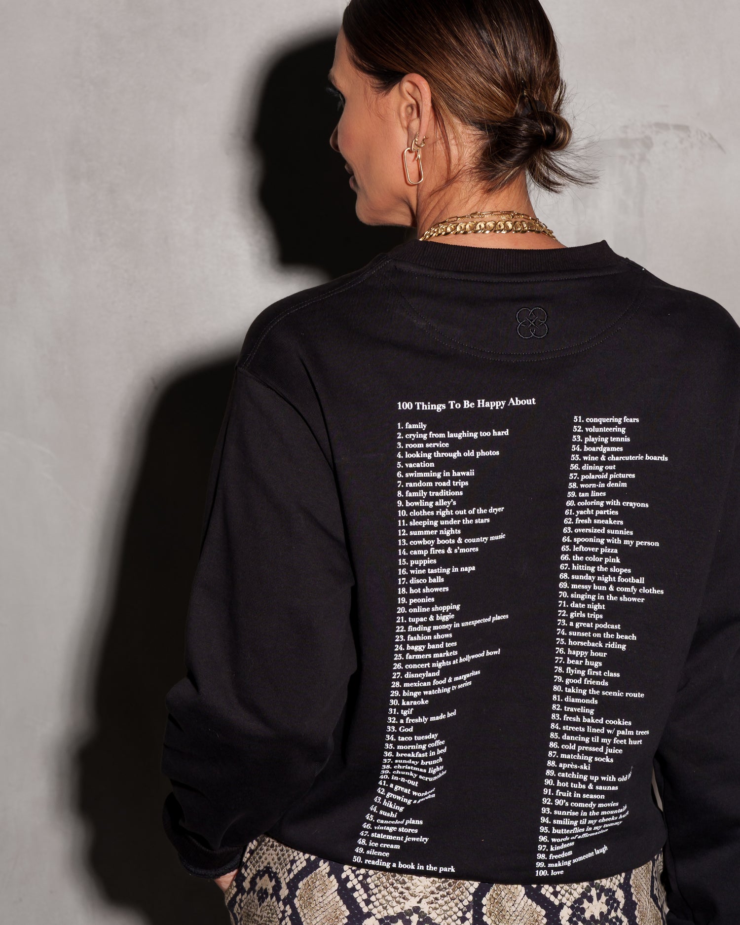 90’s Baggy Crewneck 100 Things Happy