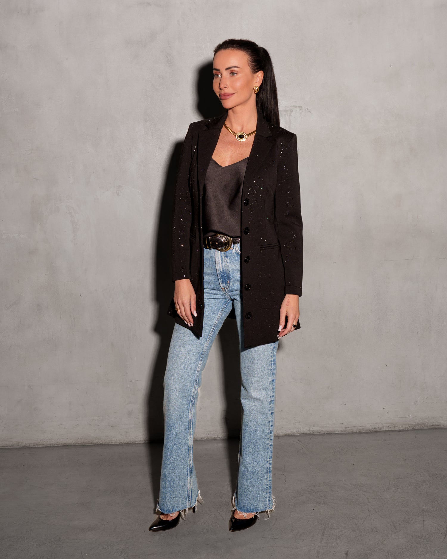 Jess Ultra Luxe Blazer Dress Glitz