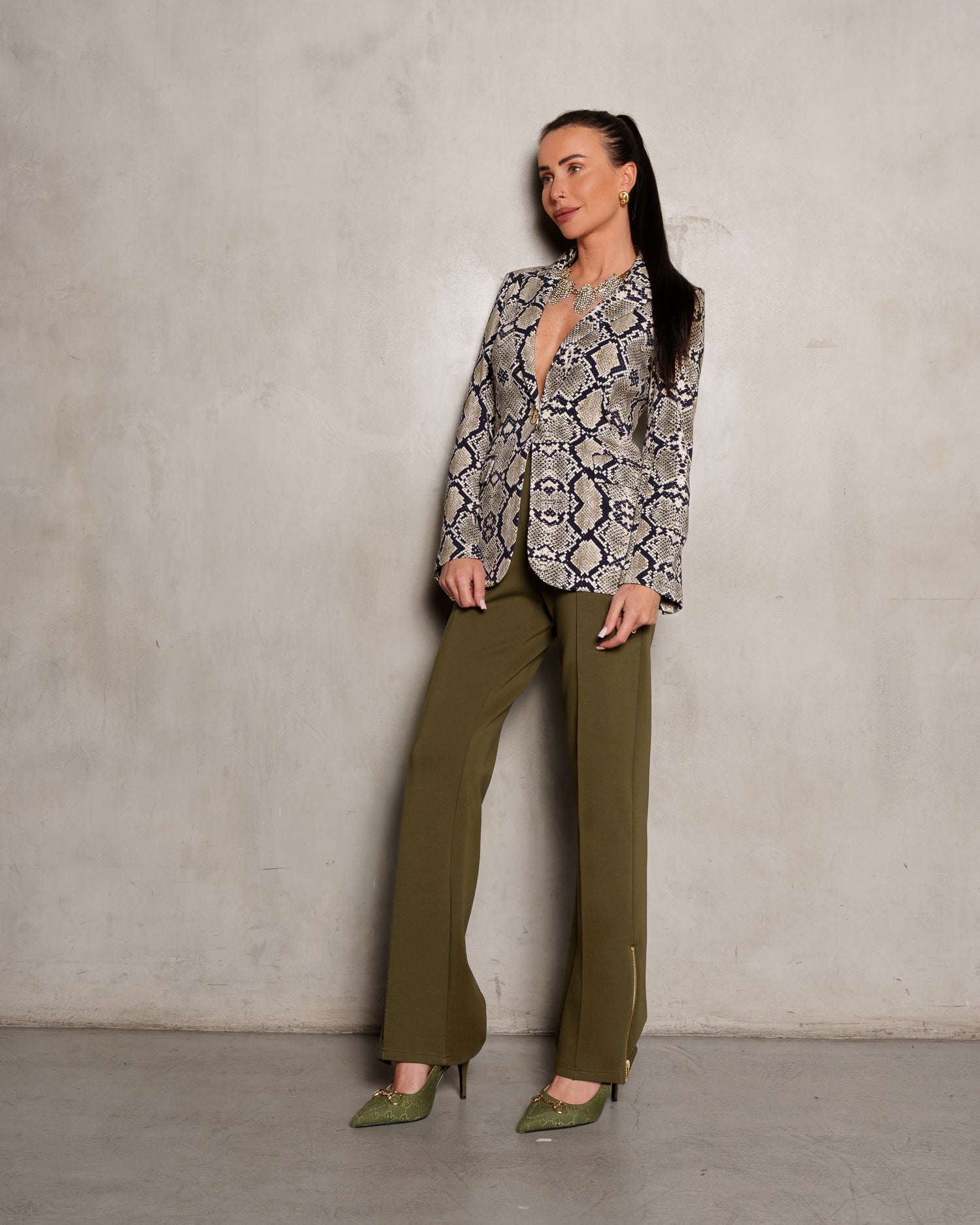 Kravitz Interlock Blazer Python