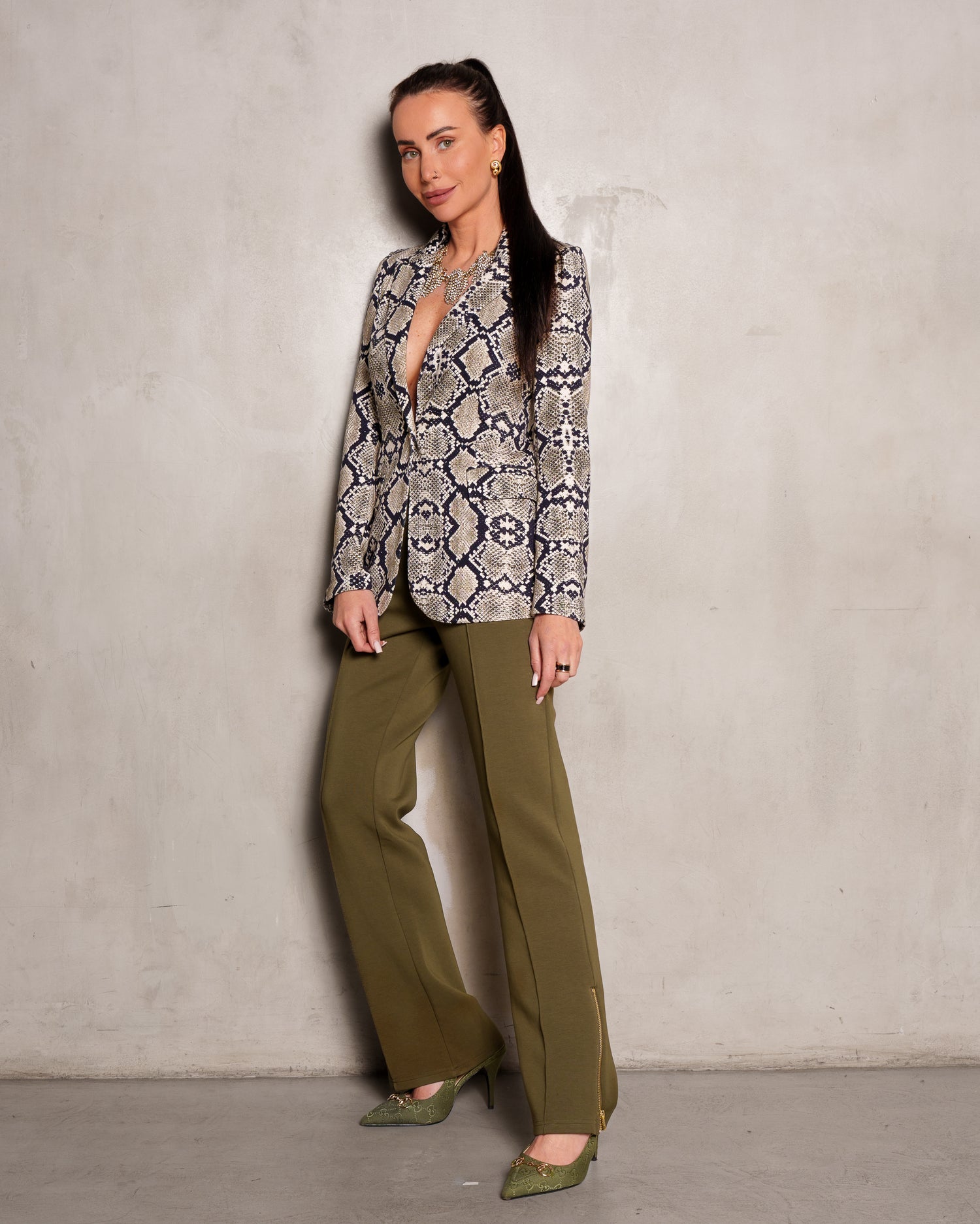 Kravitz Interlock Blazer Python