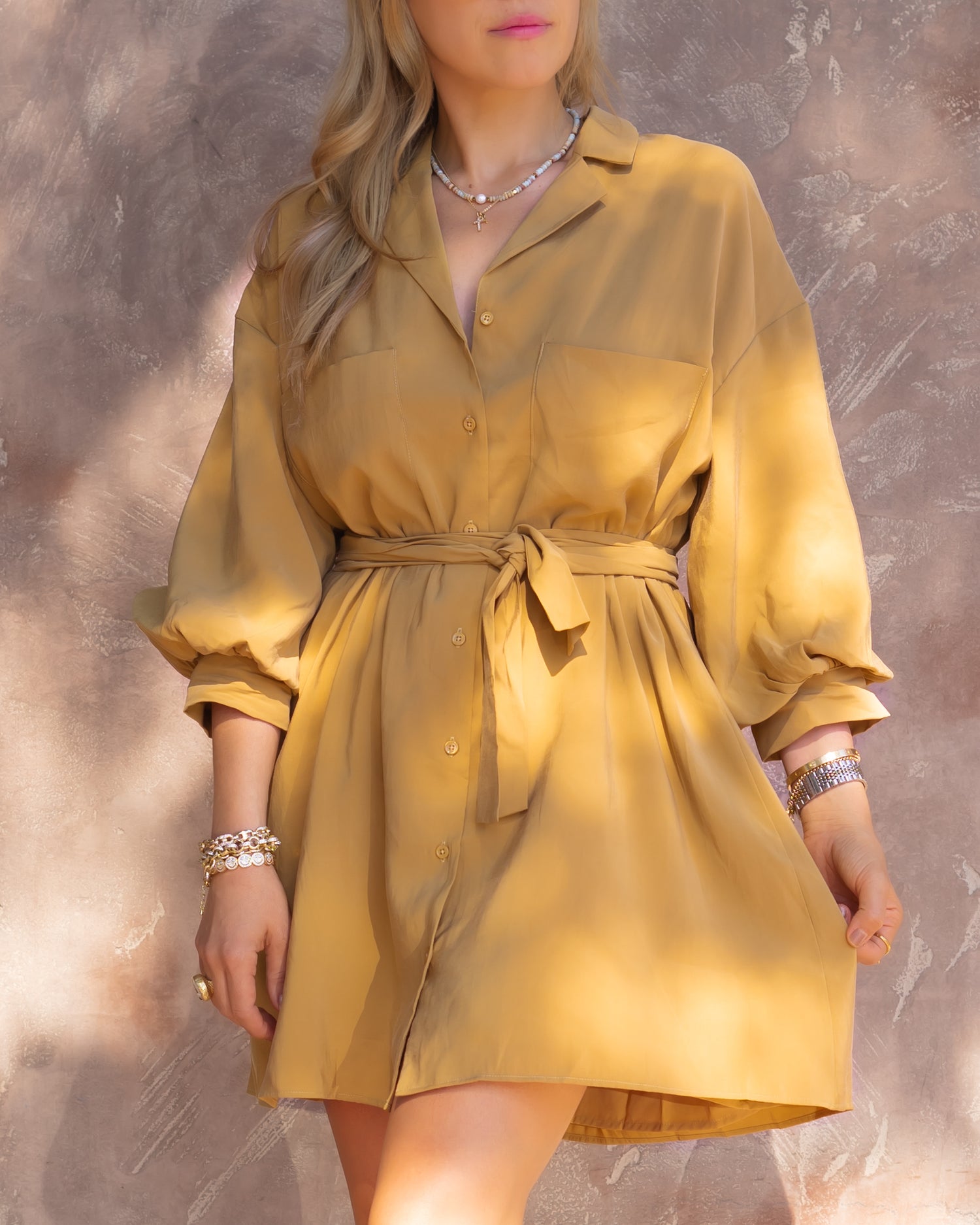 Beatrice Belted Mini Shirt Dress 2