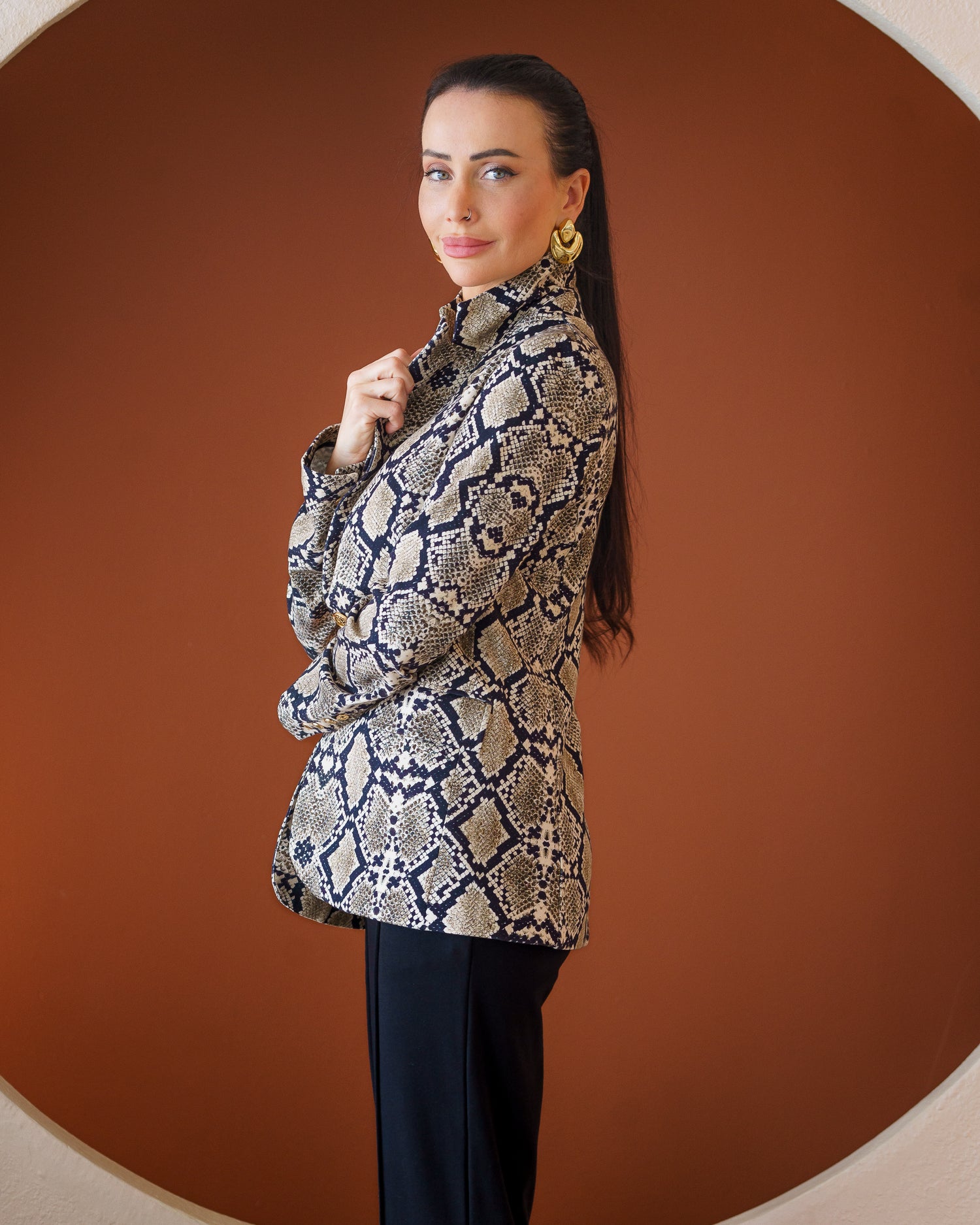 Kravitz Interlock Blazer Python