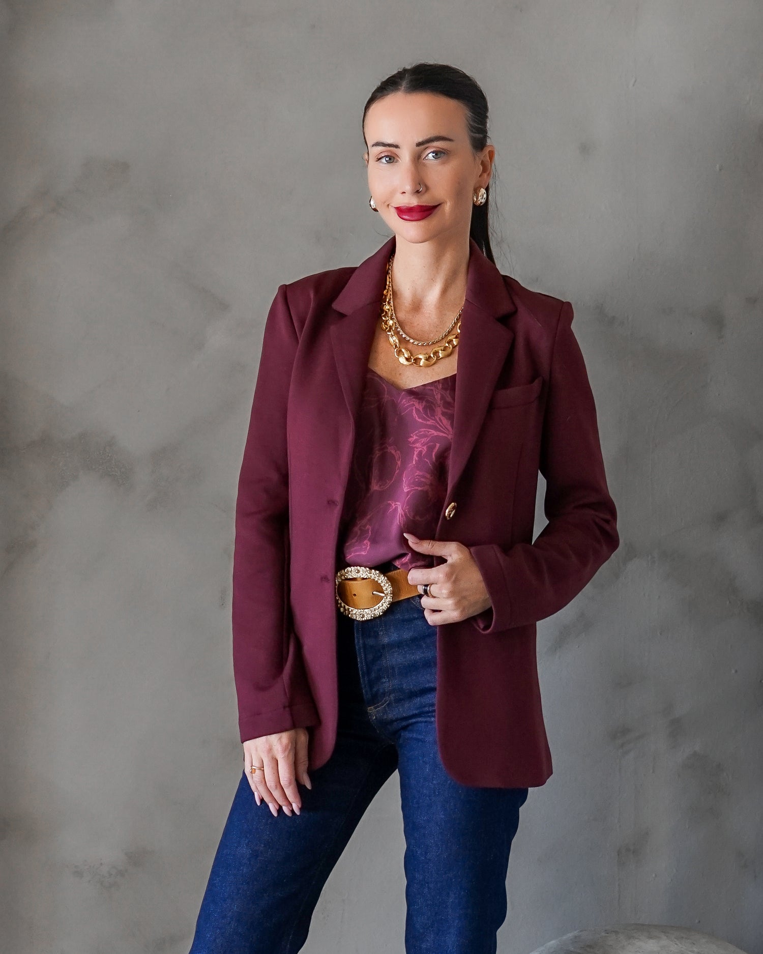 Morrison Ultra Luxe Blazer Merlot