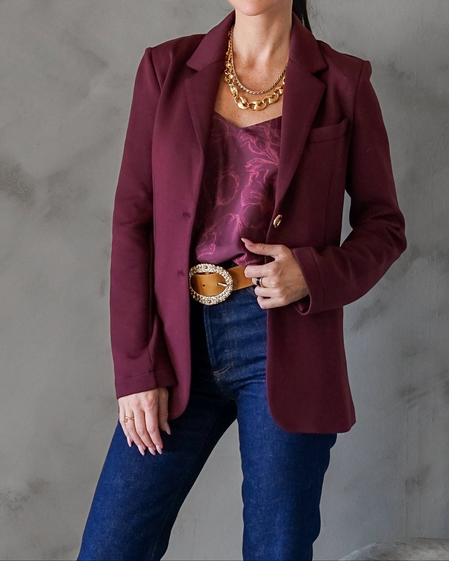 Morrison Ultra Luxe Blazer Merlot