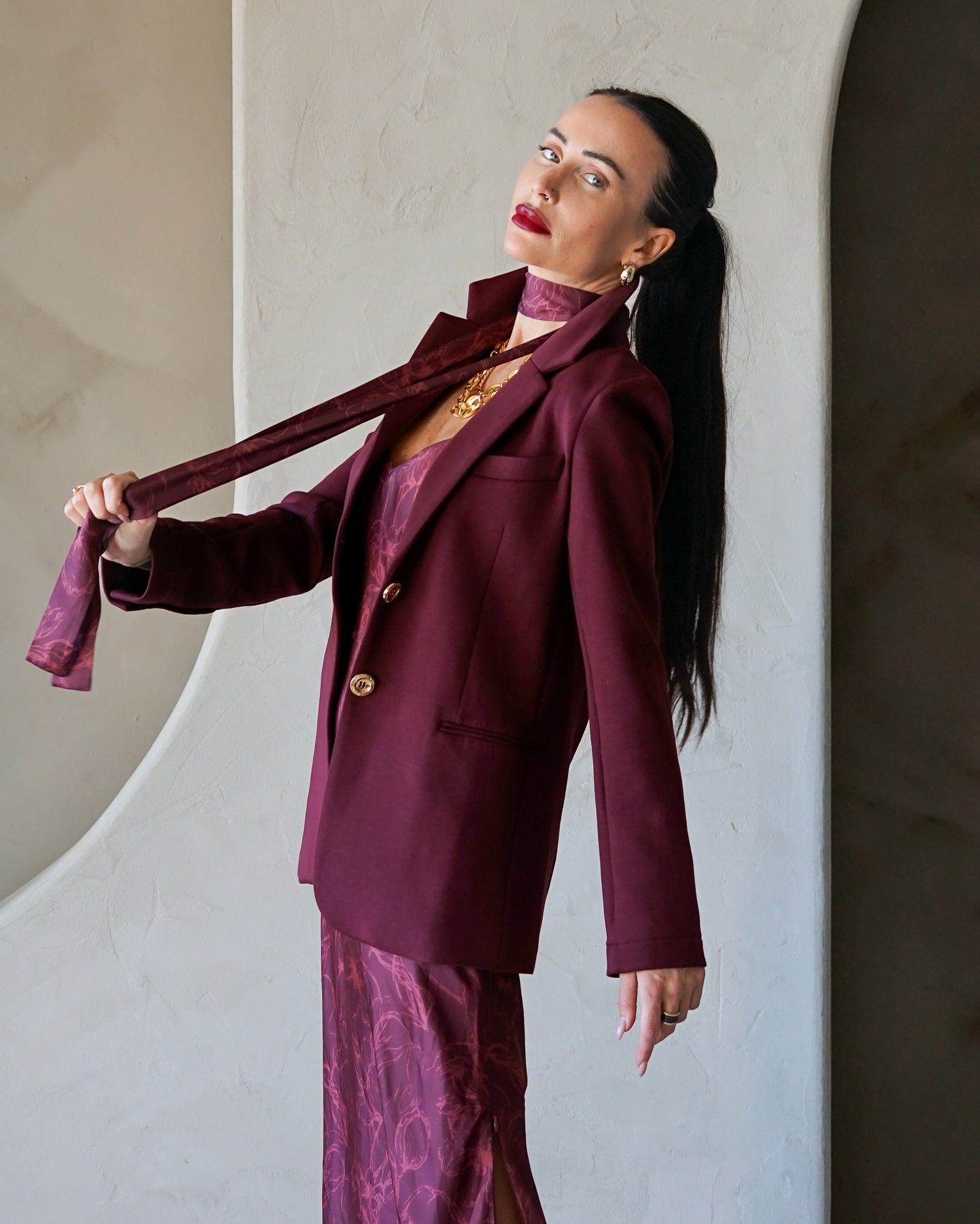 Morrison Ultra Luxe Blazer Merlot
