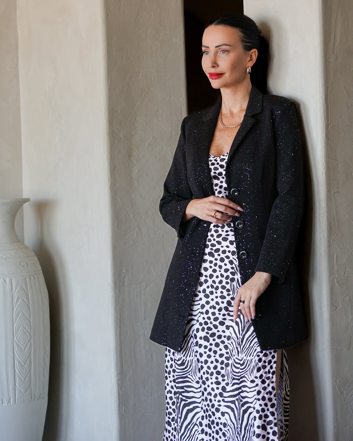 Ultra Luxe Glitz Blazer Dress