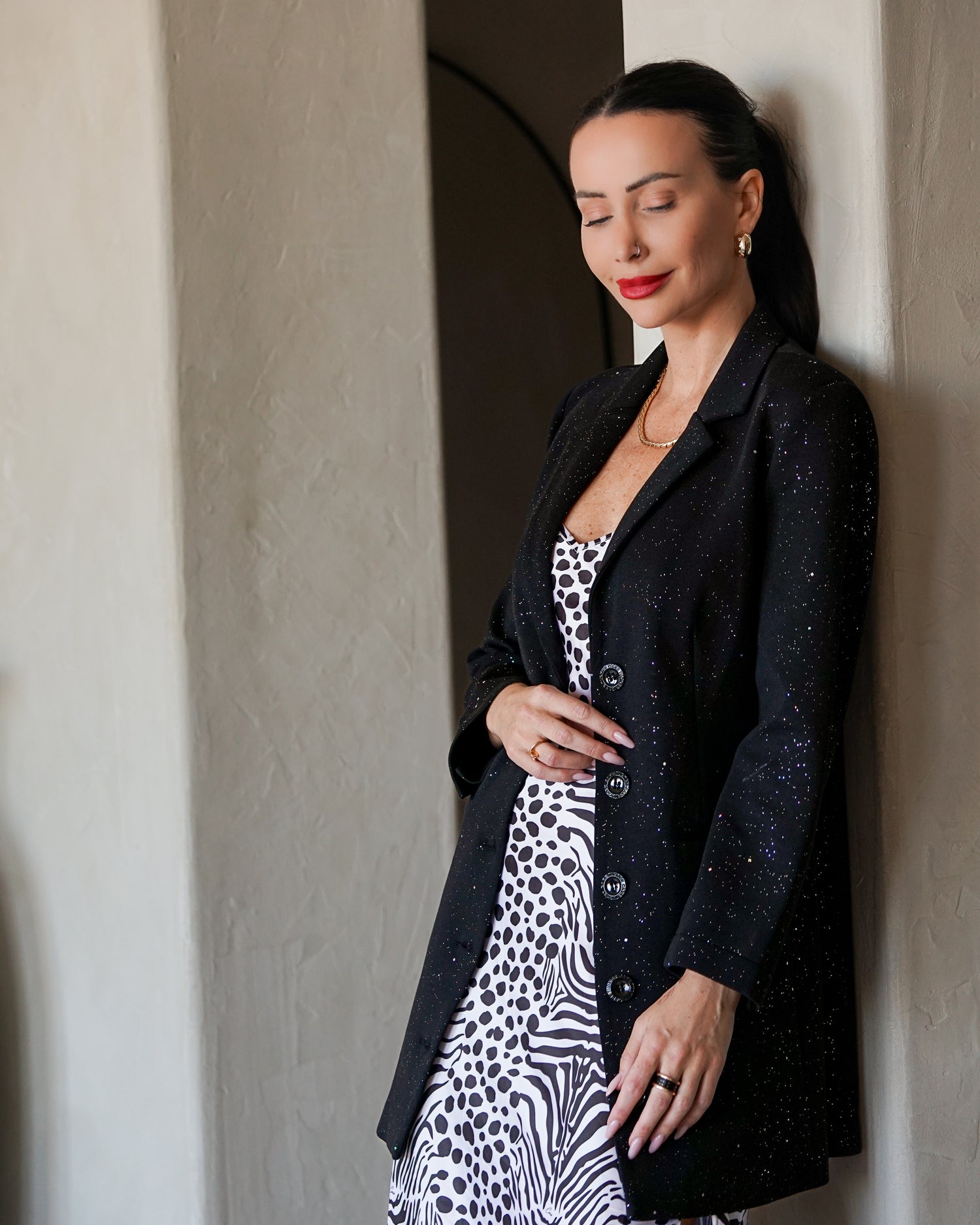 Ultra Luxe Glitz Blazer Dress